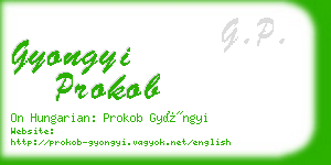 gyongyi prokob business card